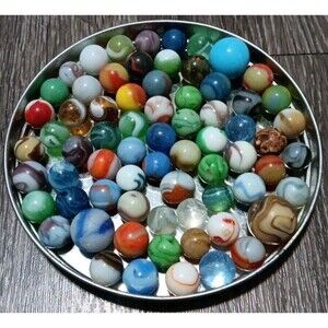 Estate Marbles Mixed Lot Of 70 #B